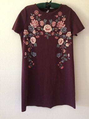 xhilaration • Floral Painted Design Mini Shift Dress • Size M